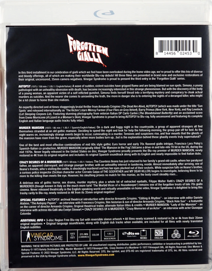 Forgotten Gialli: Volume 3 - Limited Edition (VS-349)(Exclusive)*