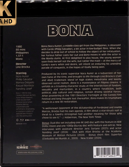 Bona 4K: Limited Edition (1980)(KANI-030)(Exclusive)*