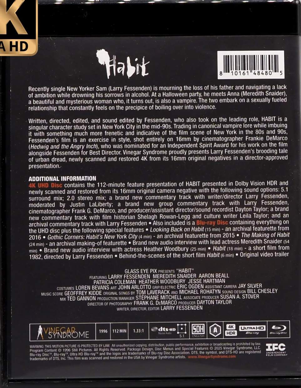 Of Monsters and Madness: The Films of Larry Fessenden - Volume 1 - Habit / No Telling 4K - Limited Edition (VS-509)(Exclusive)*