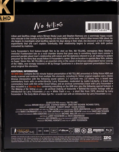 Of Monsters and Madness: The Films of Larry Fessenden - Volume 1 - Habit / No Telling 4K - Limited Edition (VS-509)(Exclusive)*