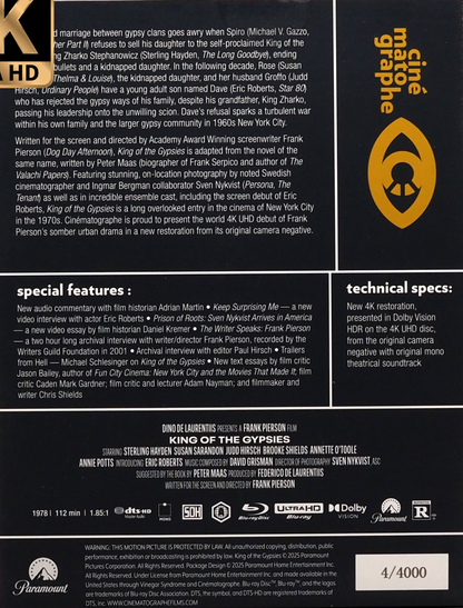King of the Gypsies 4K: Limited Edition DigiBook (CIN-025)(Exclusive)*