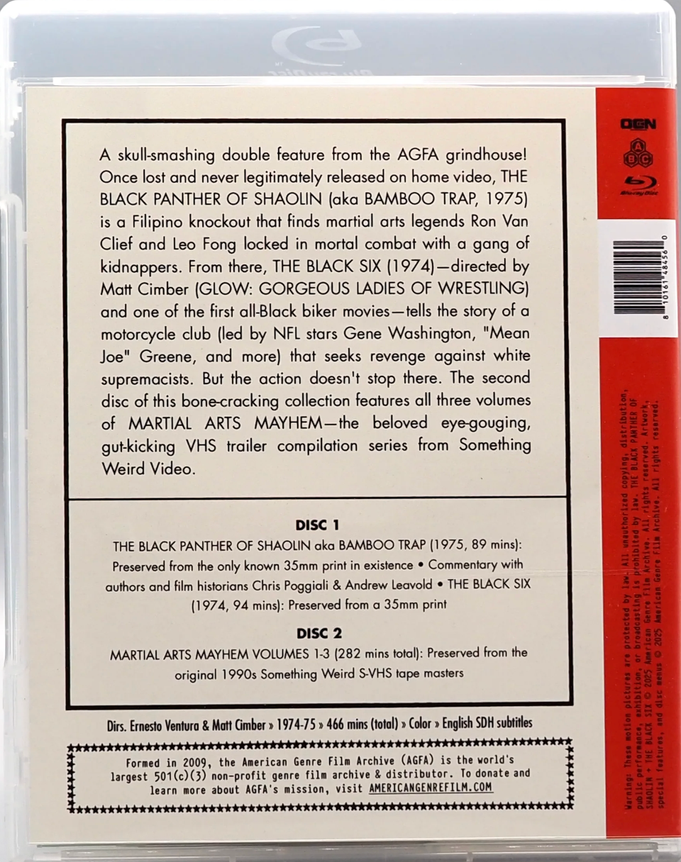 The Black Panther of Shaolin + The Black Six: Limited Edition (AGFA-069)(Exclusive)*