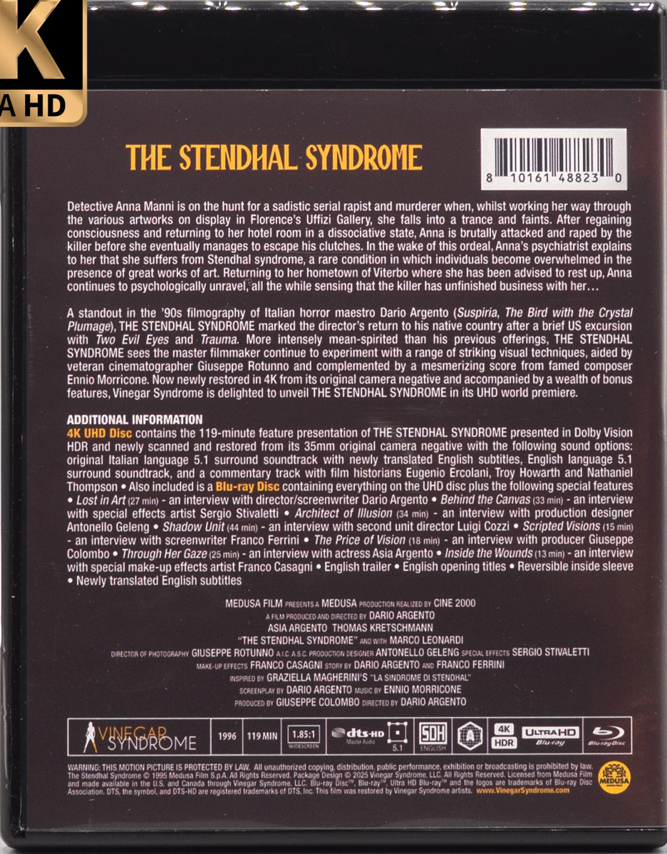 The Stendhal Syndrome 4K: Limited Edition (VS-519)(Exclusive)*