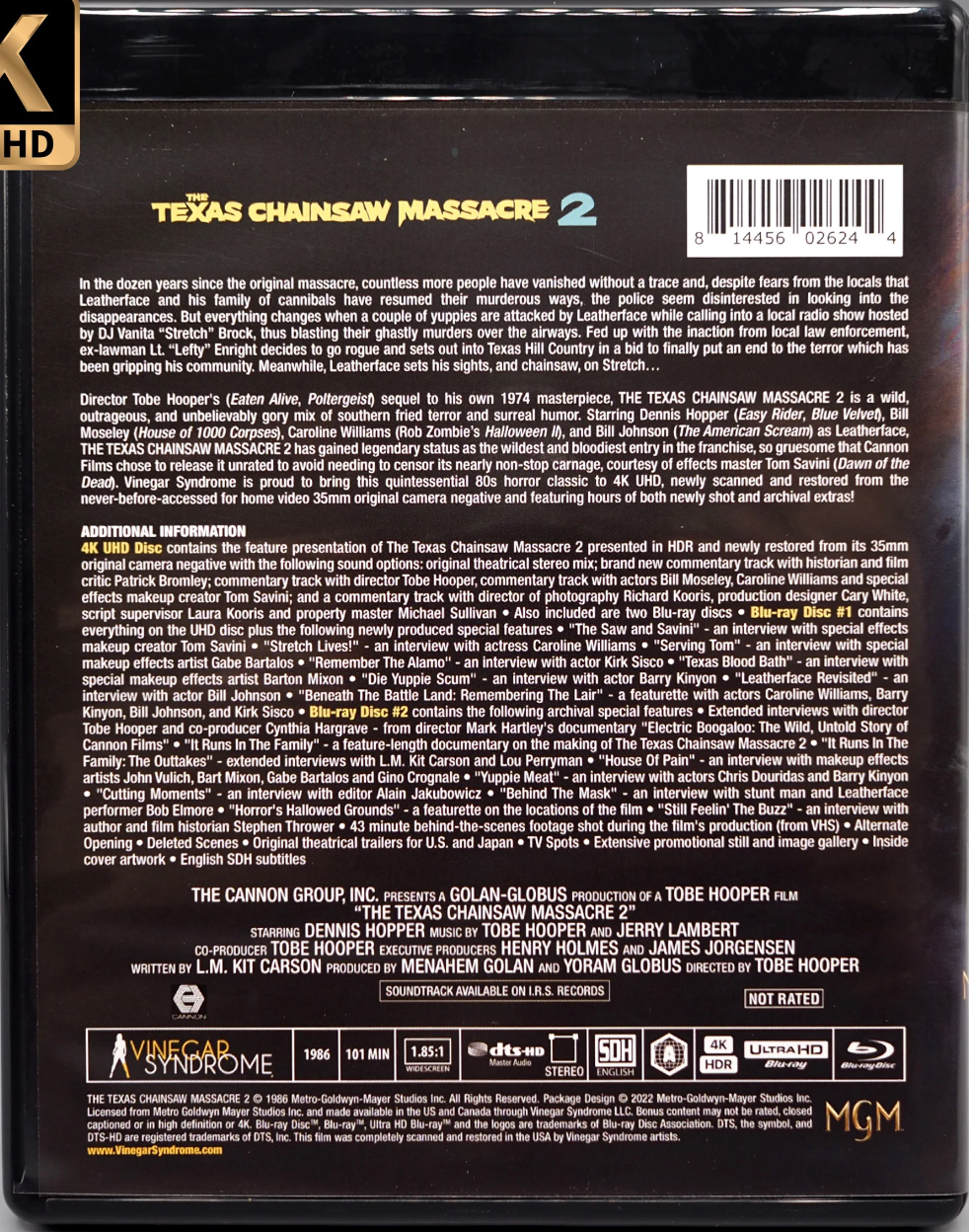 The Texas Chainsaw Massacre 2 4K: Limited Variant Edition (VS-410)(Exclusive)*