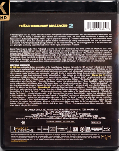 The Texas Chainsaw Massacre 2 4K: Limited Variant Edition (VS-410)(Exclusive)*
