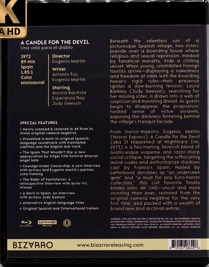 A Candle for the Devil 4K: Limited Edition (BZR-001)(Exclusive)*