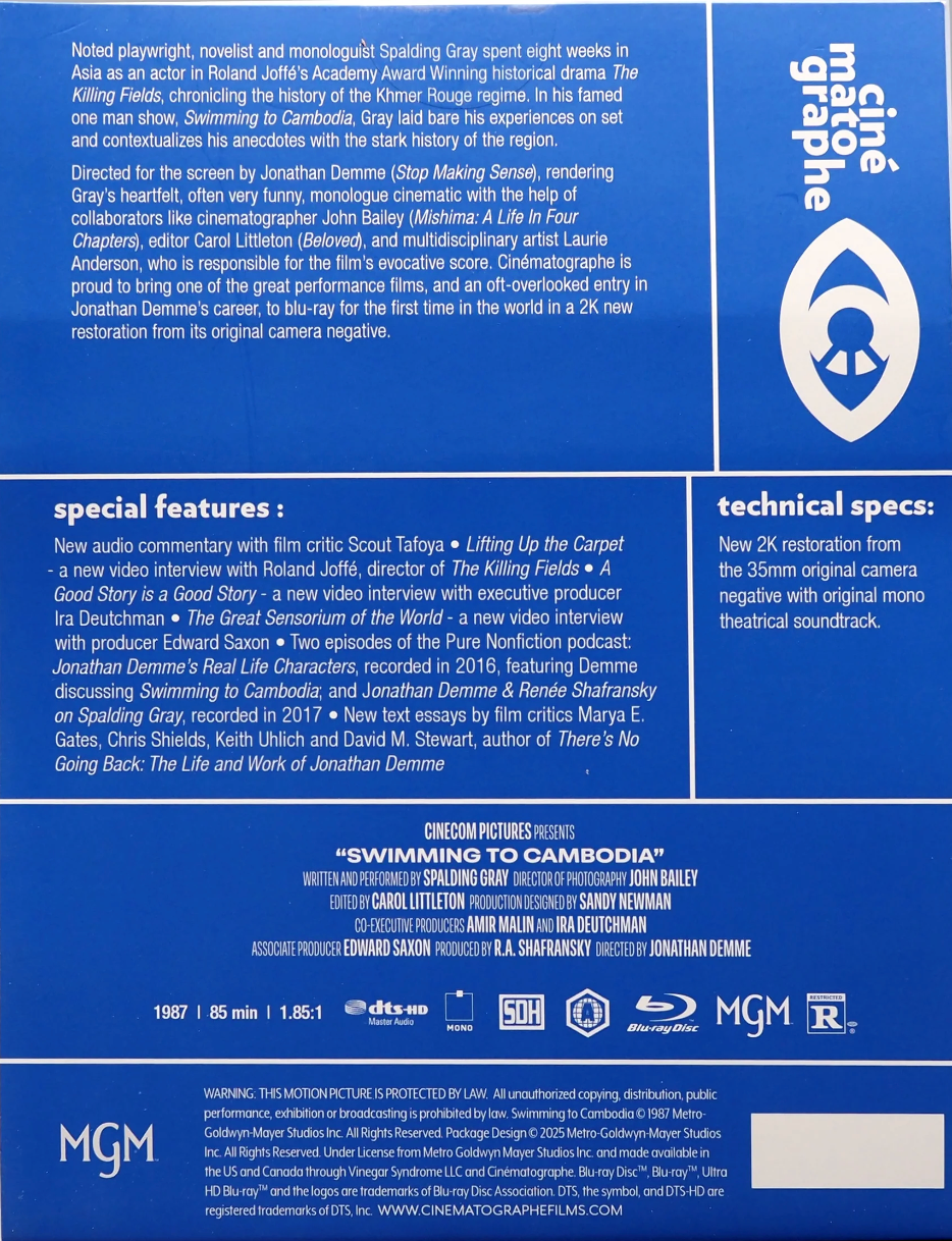 Swimming to Cambodia: Limited Edition DigiBook (CIN-018)(Exclusive)*