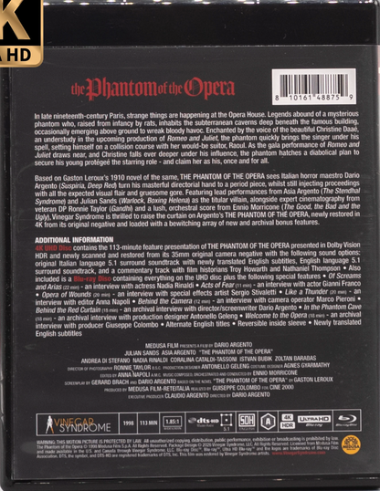 The Phantom of the Opera 4K: Limited Edition (1998)(VS-523)(Exclusive)*