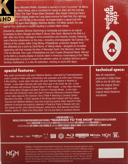 Married to the Mob 4K: Limited Edition DigiBook (CIN-028)(Exclusive)*