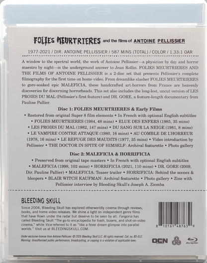 Folies Meurtrieres and the Films of Antoine Pellissier: Limited Edition (BS-012)(Exclusive)*