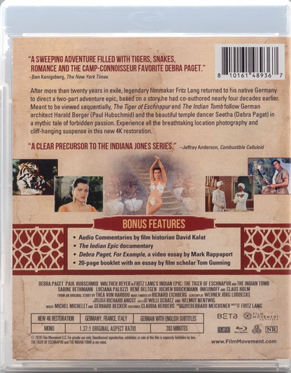 Fritz Lang's Indian Epic: The Tiger of Eschnapur and The Indian Tomb - Limited Edition (FMC-058b)(Exclusive)*