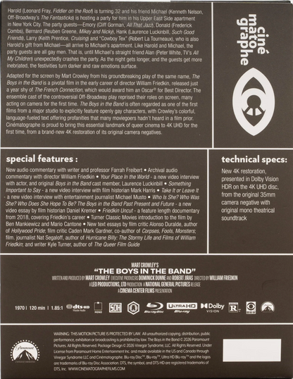The Boys in the Band 4K: Limited Edition DigiBook (CIN-034)(Exclusive)