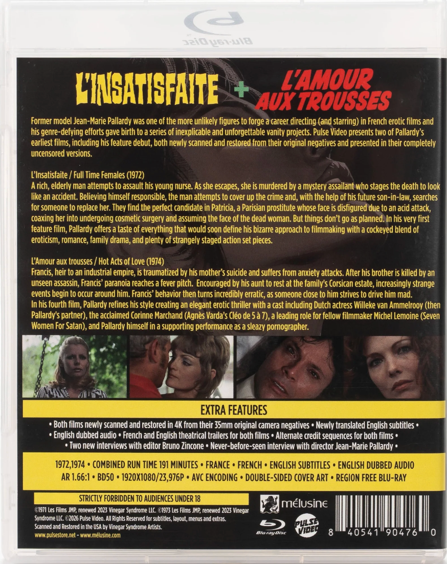 [Pre-Order] L'insatisfaite + L'amour aux trousses: Limited Edition (PV-012)(Exclusive)