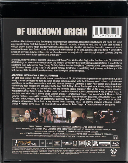 [Pre-Order] Of Unknown Origin 4K: Limited Edition (VS-541)(Exclusive)