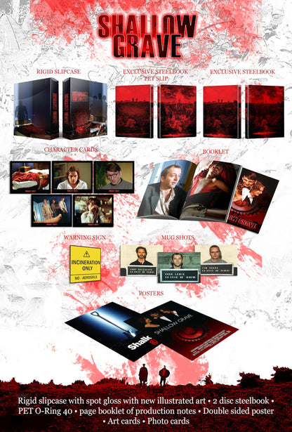 [Pre-Order] Shallow Grave 4K Full Slip SteelBook: Collector's Edition (UK)