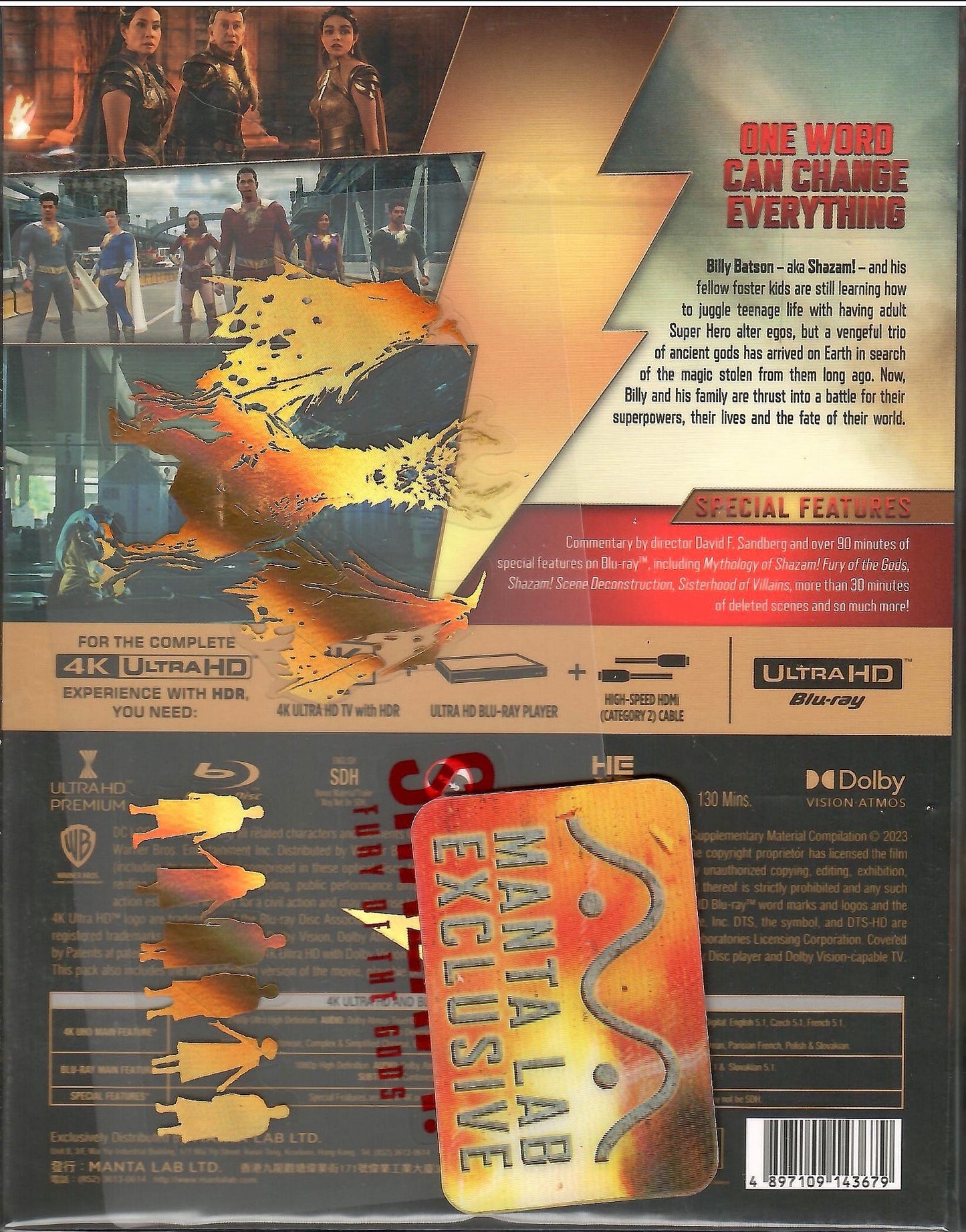 Shazam! - Fury of the Gods 4K 1-Click SteelBook (ME#58)(Hong Kong)