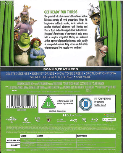 Shrek the Third 4K SteelBook (UK)