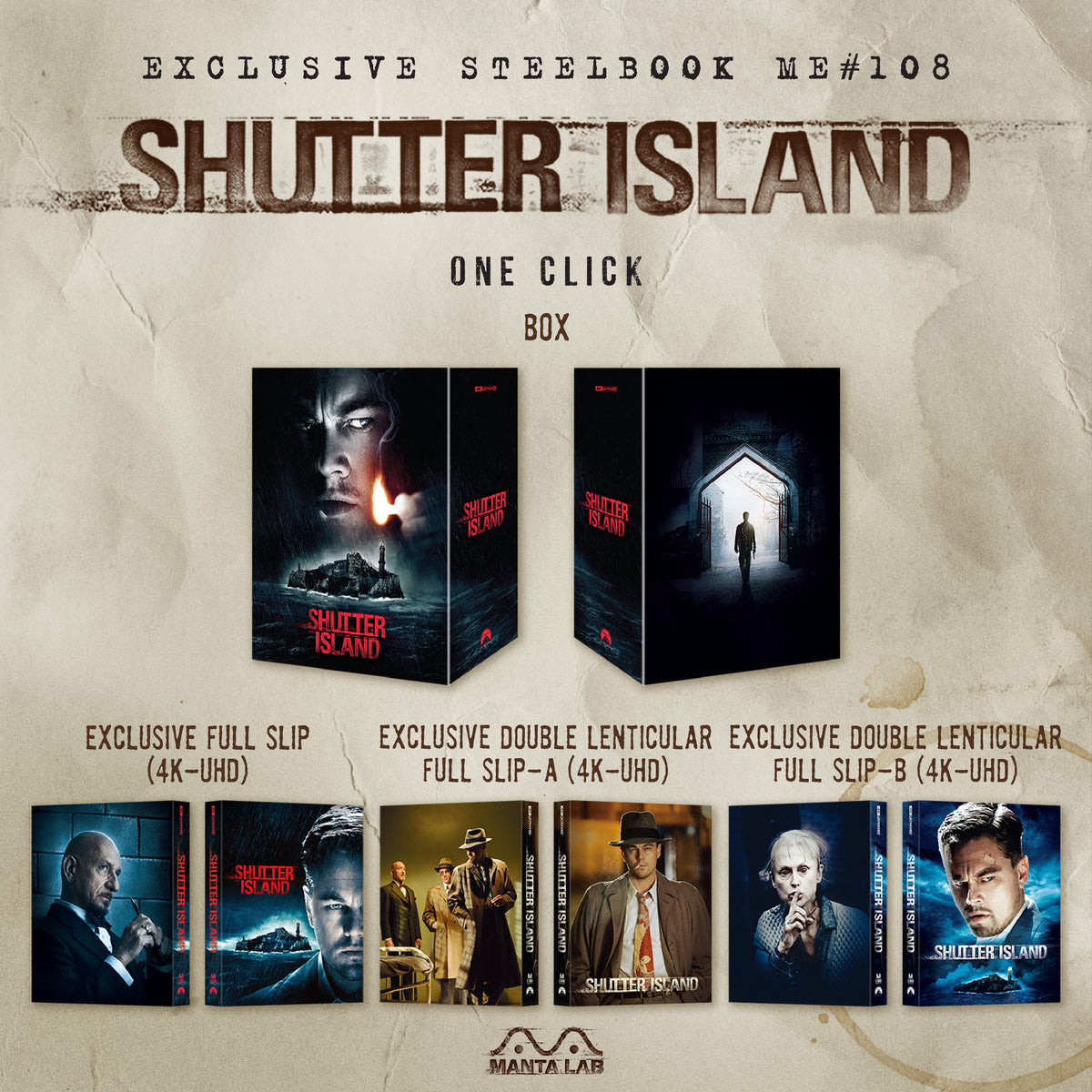 [Pre-Order] Shutter Island 4K 1-Click SteelBook (ME#108)(Hong Kong)