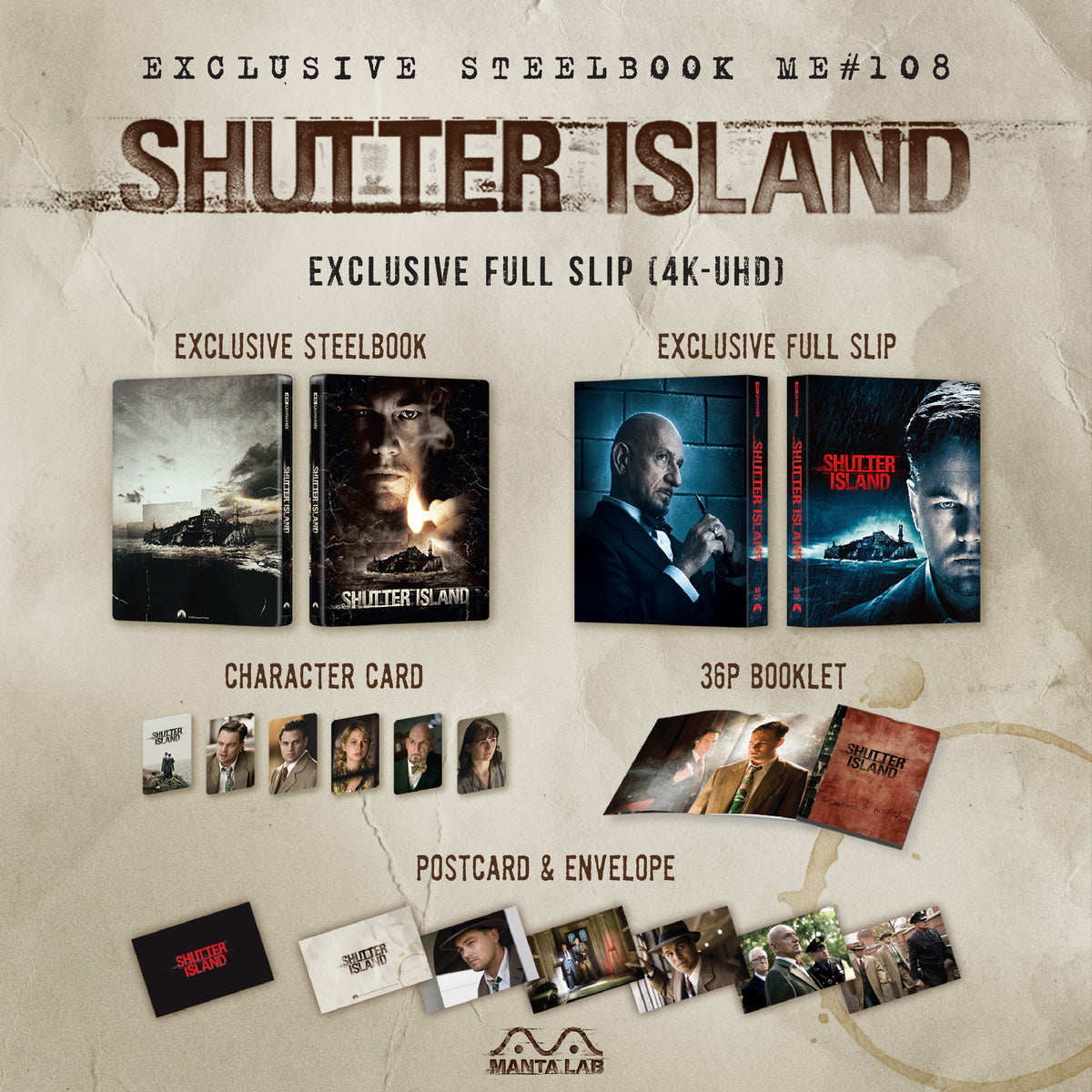 [Pre-Order] Shutter Island 4K 1-Click SteelBook (ME#108)(Hong Kong)