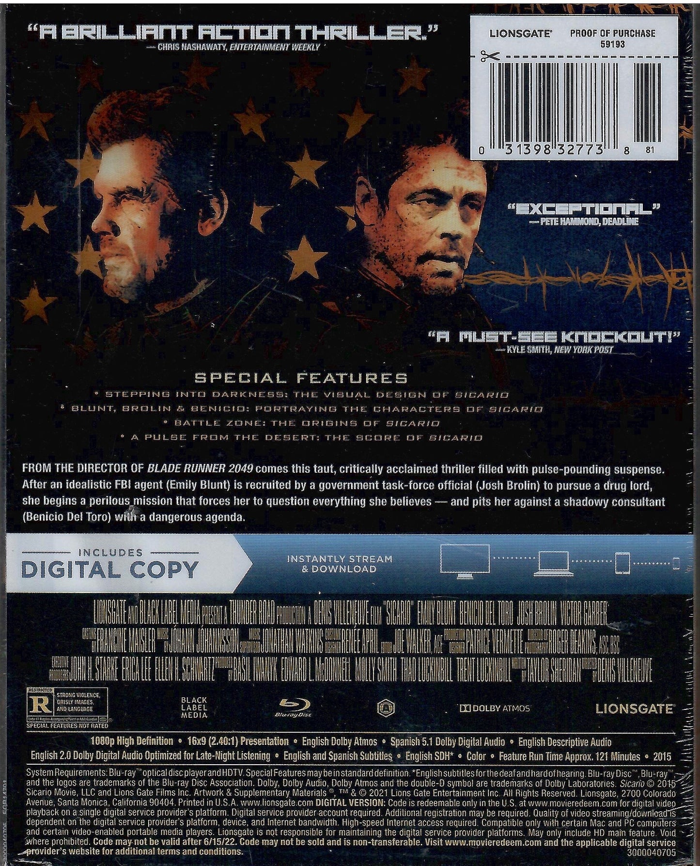 Sicario SteelBook (2015)(Exclusive)