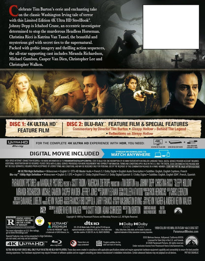 [Pre-Order] Sleepy Hollow 4K SteelBook (Re-re-release)
