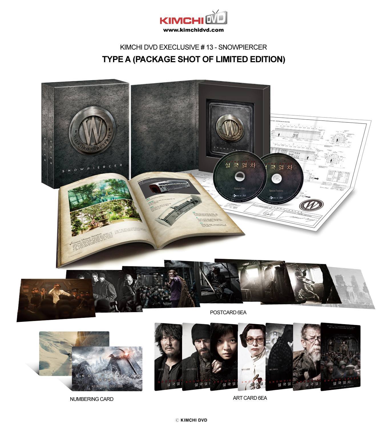 Snowpiercer Premium Box Set SteelBook Type A w/ Art Book (KE#13)(Korea)