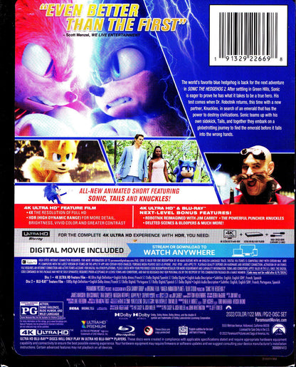 Sonic the Hedgehog 2 4K SteelBook (2022)