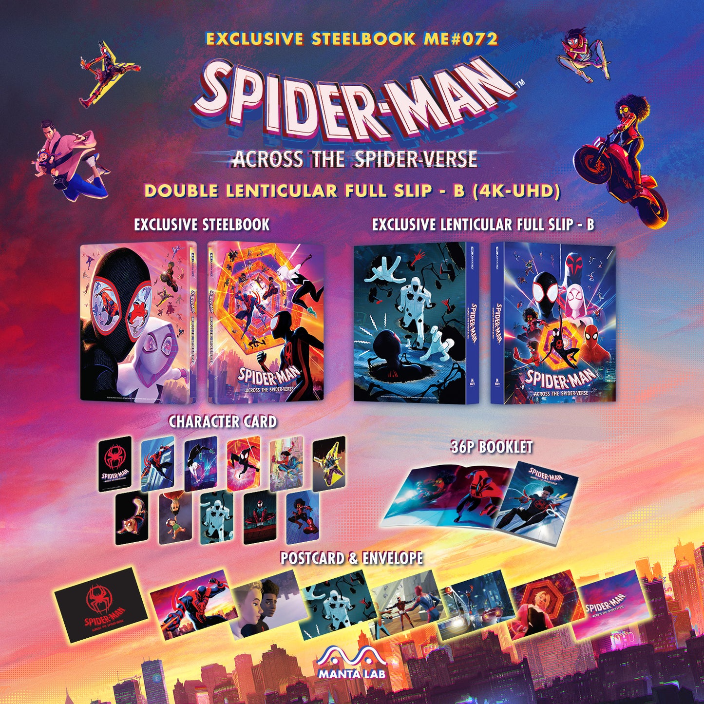 Spider-Man: Across the Spider-Verse 4K Double Lenticular B SteelBook (ME#72)(Hong Kong)