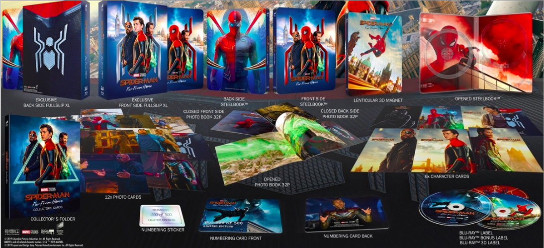 Spider-Man: Far From Home 3D Full Slip SteelBook + Lenticular Magnet (2019)(FAC#128)(Czech)