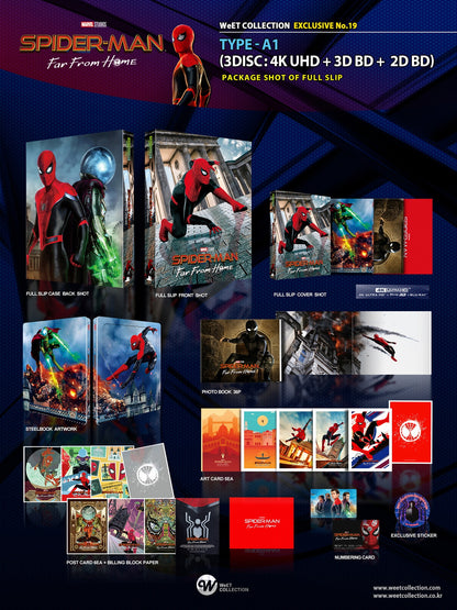 Spider-Man: Far From Home 3D & 4K Full Slip A1 SteelBook (Re-release)(2019)(WCE#19)(Korea)