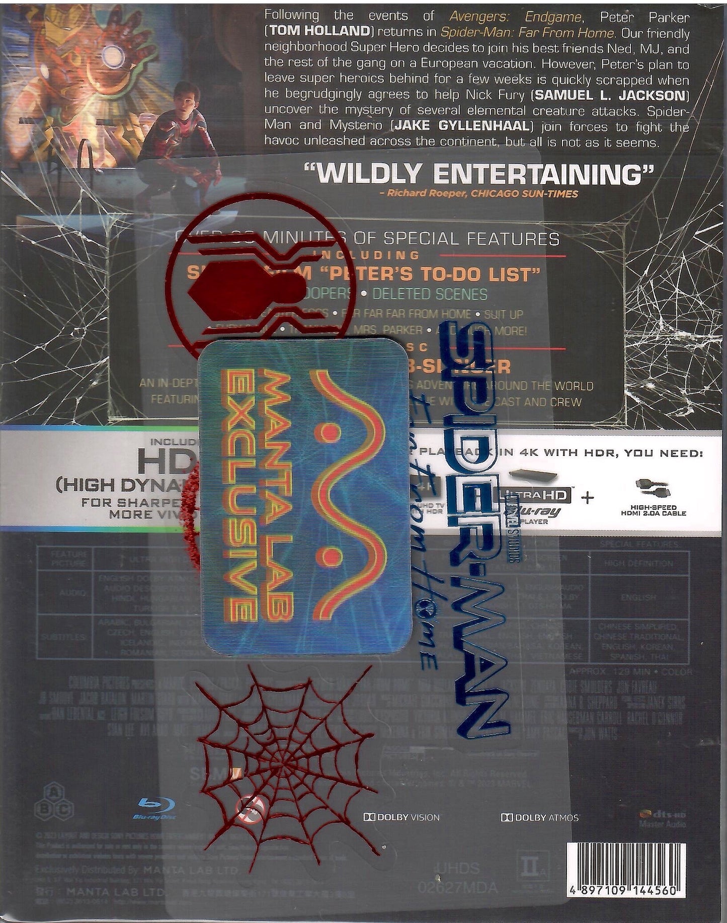 Spider-Man: Far From Home 4K Double Lenticular A SteelBook (2019)(ME#65)(Hong Kong)