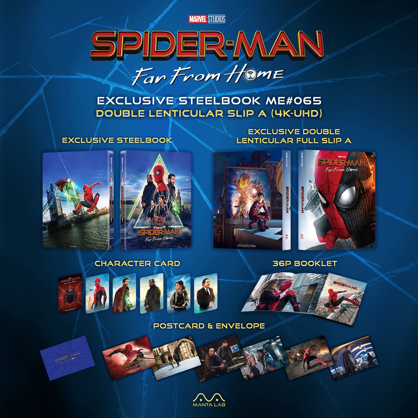 Spider-Man: Far From Home 4K Double Lenticular A SteelBook (2019)(ME#65)(Hong Kong)