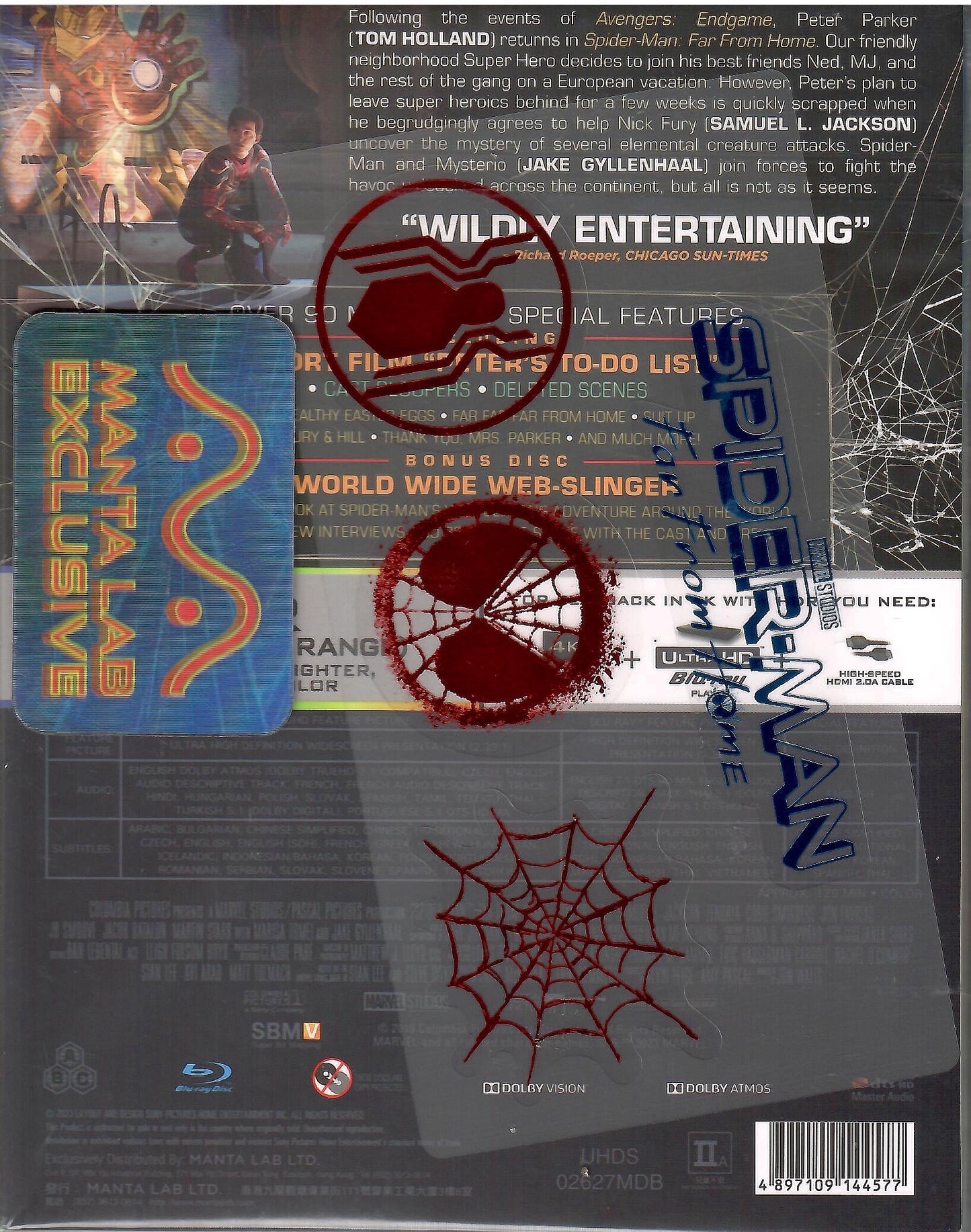 Spider-Man: Far From Home 4K Double Lenticular B SteelBook (2019)(ME#65)(Hong Kong)