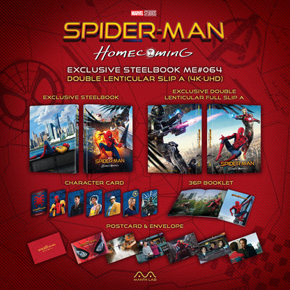 Spider-Man: Homecoming 4K Double Lenticular A SteelBook (ME#64)(Hong Kong)