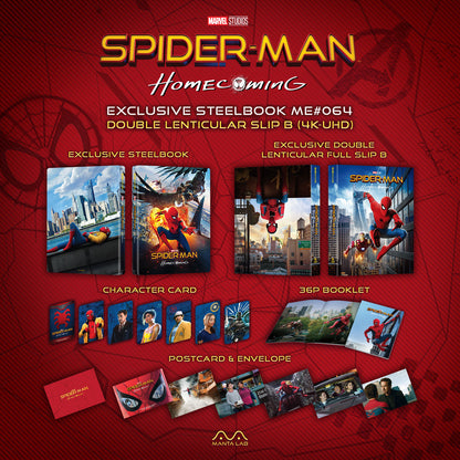 Spider-Man: Homecoming 4K Double Lenticular B SteelBook (ME#64)(Hong Kong)