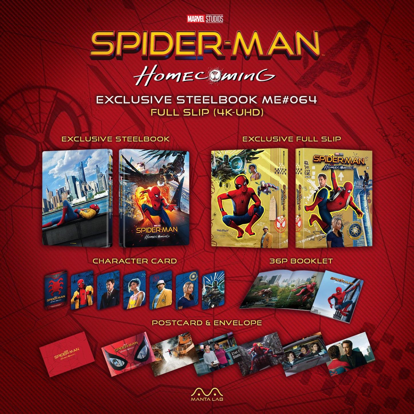 Spider-Man: Homecoming 4K Full Slip SteelBook (ME#64)(Hong Kong)