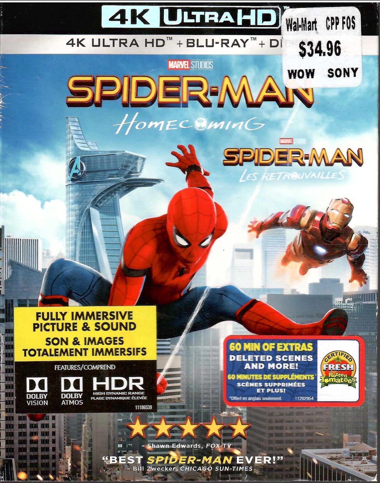 Spider-Man: Homecoming 4K (Canada)(Slip)