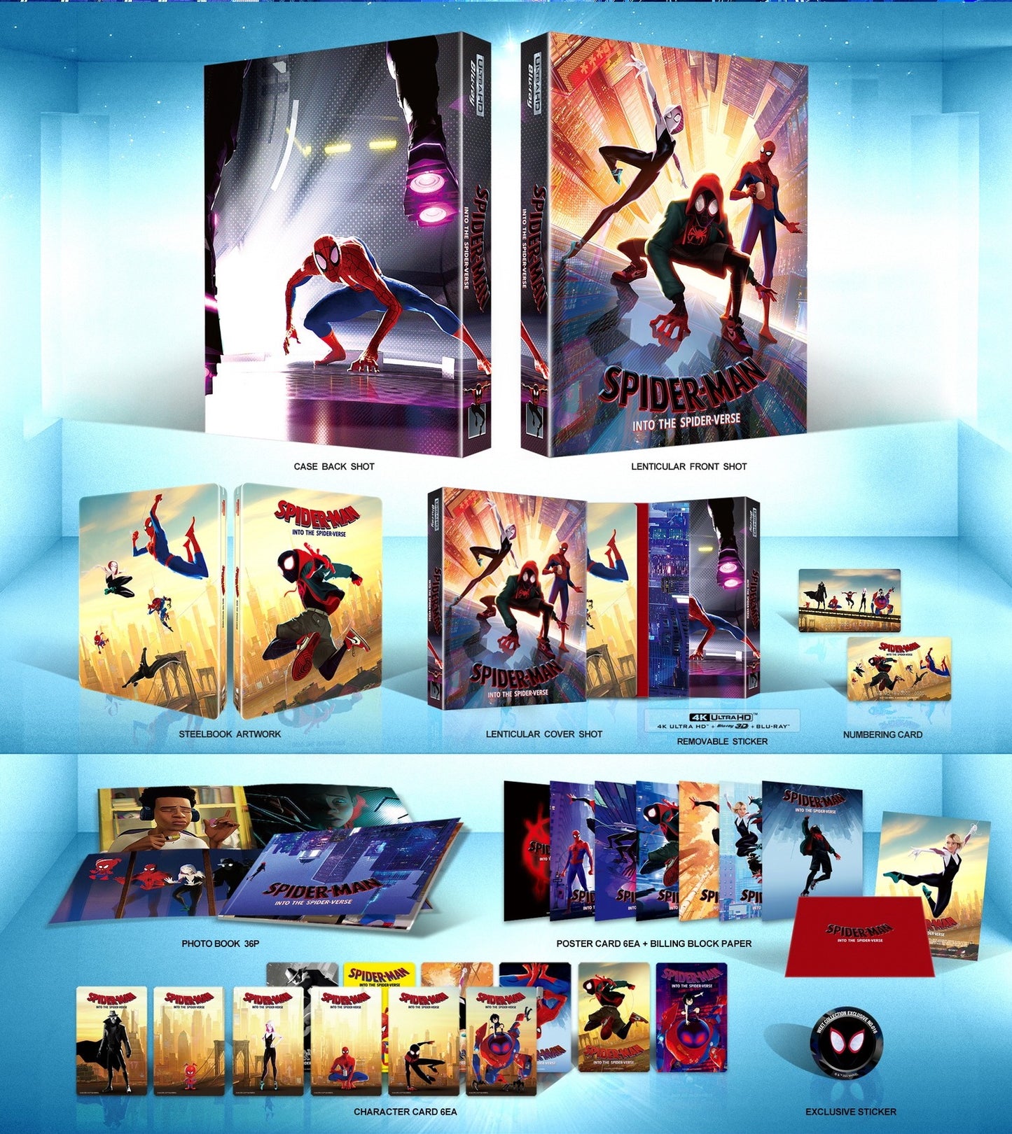 Spider-Man: Into the Spider-Verse 3D + 4K 1-Click SteelBook (WCE#016)(Korea)