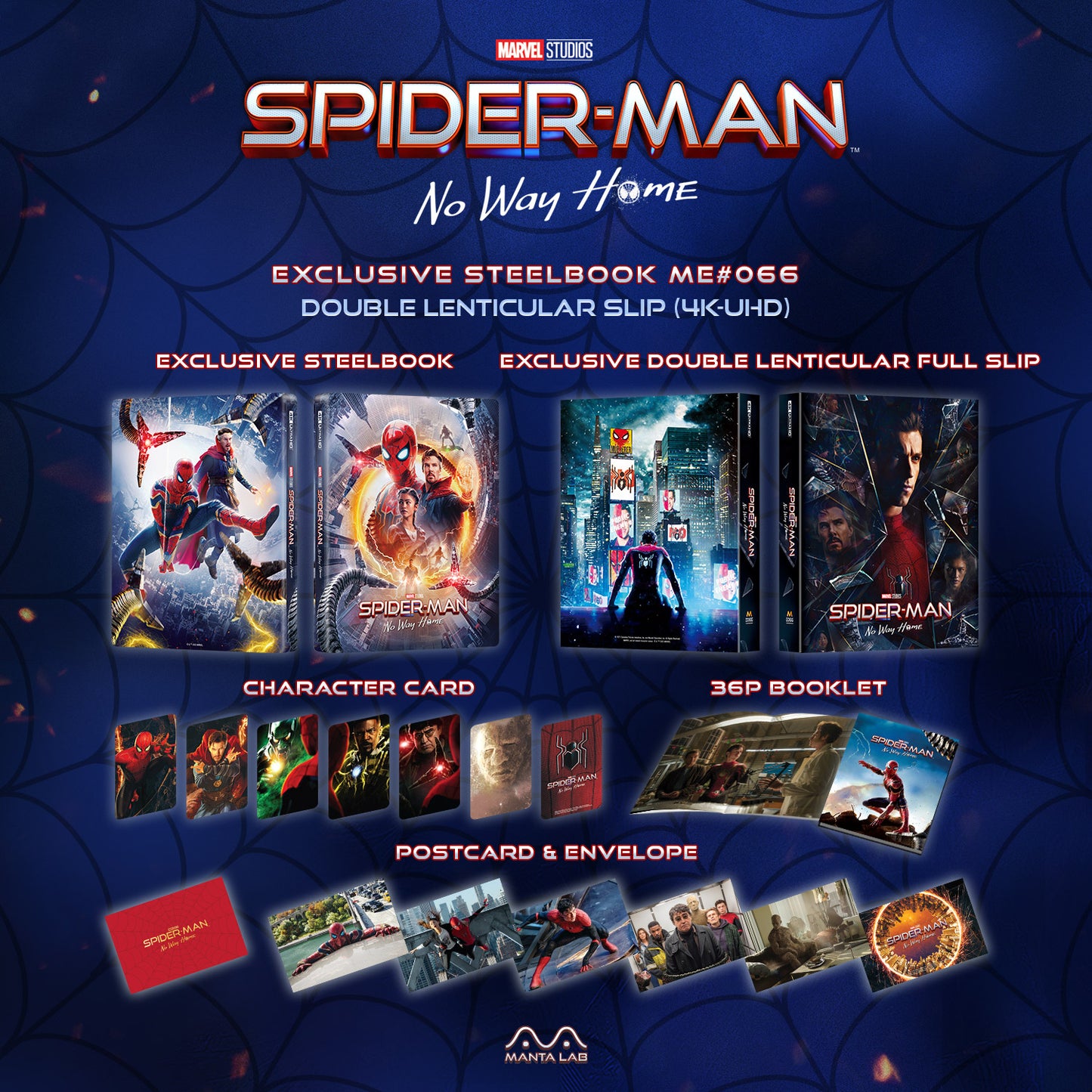 Spider-Man: No Way Home 4K Double Lenticular SteelBook (2021)(ME#66)(Hong Kong)