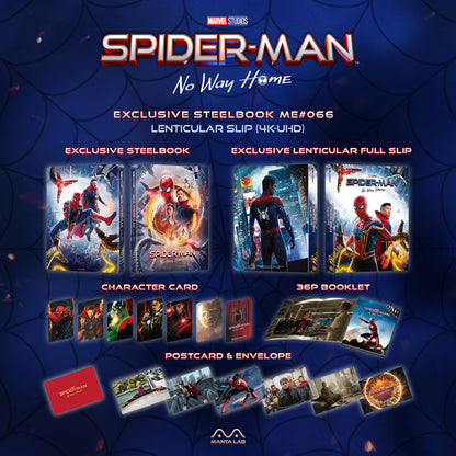 Spider-Man: No Way Home 4K Lenticular SteelBook (Spiderman)(2021)(ME#66)(Hong Kong)