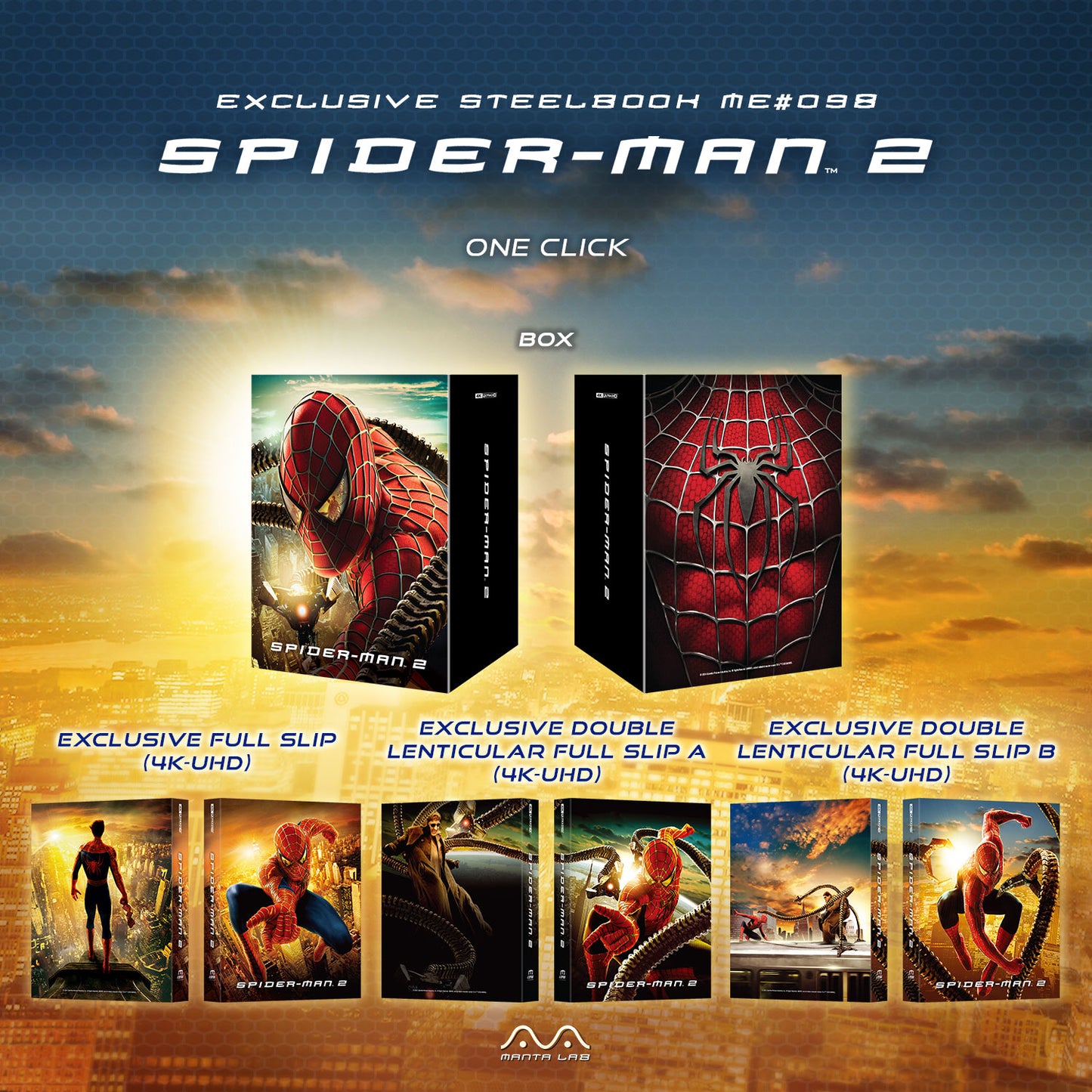 Spider-Man 2 4K 1-Click SteelBook (ME#98)(2004)(Hong Kong)