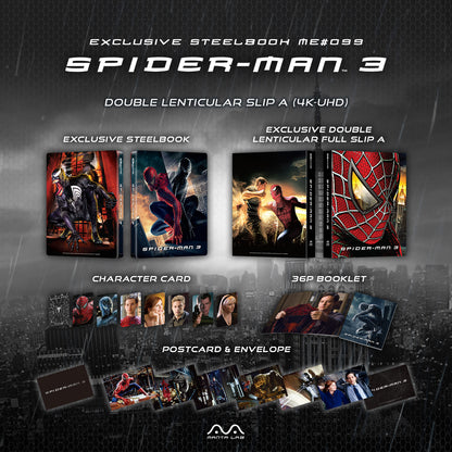 Spider-Man 3 4K Double Lenticular A SteelBook (ME#99)(2007)(Hong Kong)