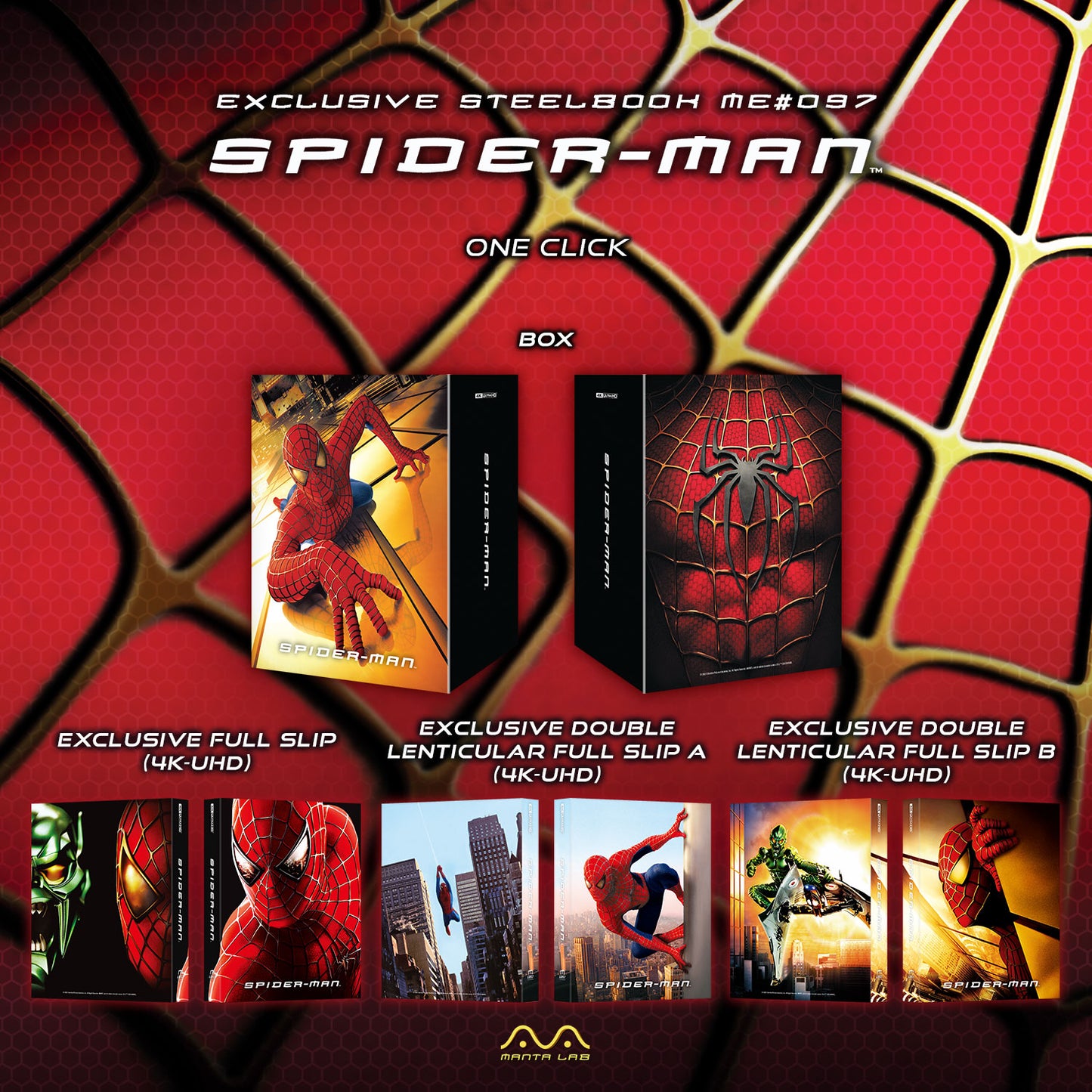 Spider-Man 4K 1-Click SteelBook (ME#97)(2002)(Hong Kong)