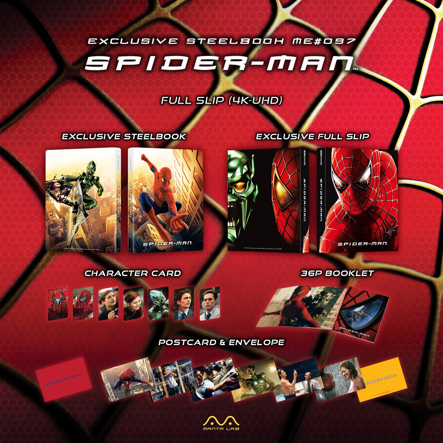 Spider-Man 4K Full Slip SteelBook (ME#97)(2002)(Hong Kong)