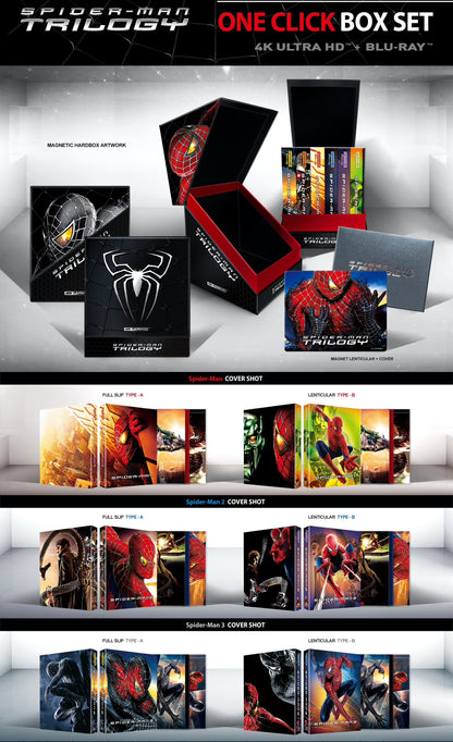 Spider-Man Trilogy 4K 1-Click SteelBook (WCE#009 + WCE#010 + WCE#011)(Korea)