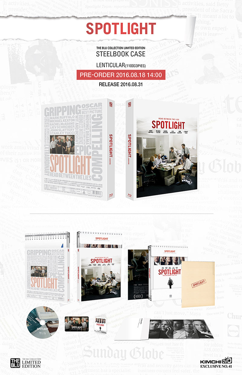 Spotlight Lenticular SteelBook (2015)(KimchiDVD #041)(Korea)