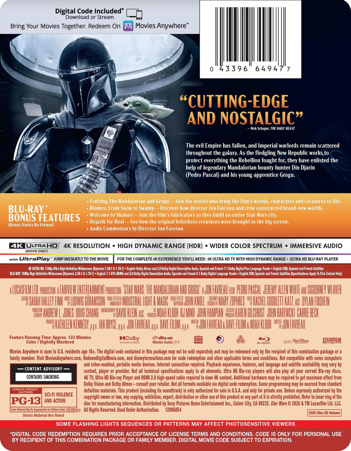 Star Wars: The Mandalorian and Grogu 4K SteelBook