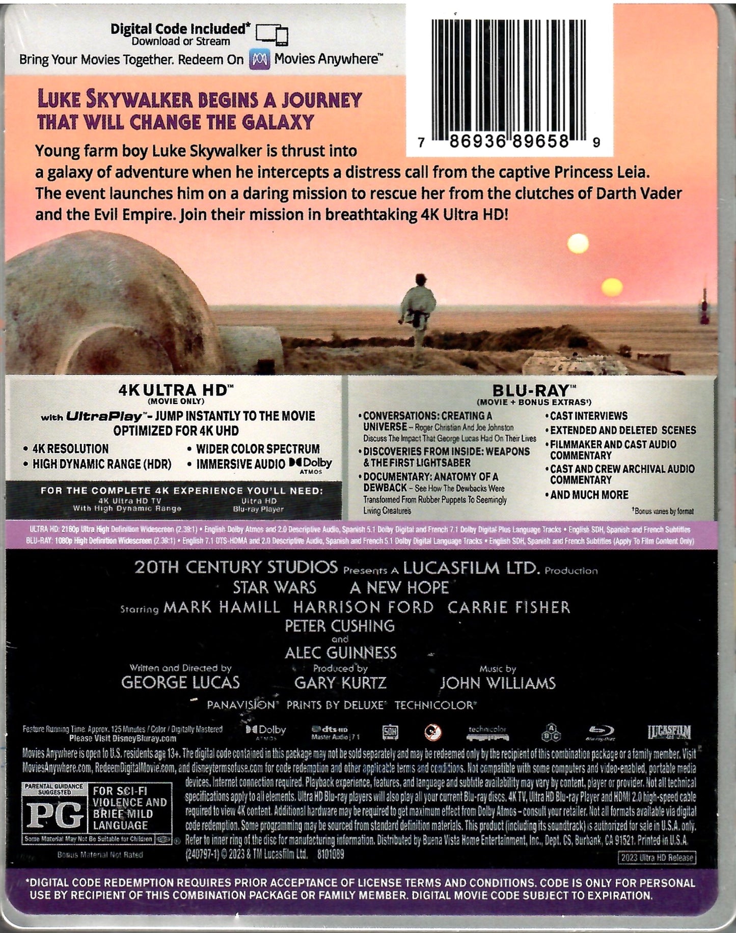 Star Wars: Episode IV - A New Hope 4K SteelBook - 100th Anniversary Edition (Exclusive)