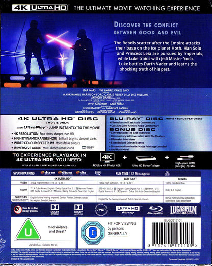 Star Wars: Episode V - The Empire Strikes Back 4K SteelBook (EMPTY)(UK)