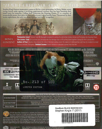 Stephen Kings IT 4K XL Lenticular SteelBook (2017)(BB#23)(Czech)